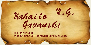Mahailo Gavanski vizit kartica